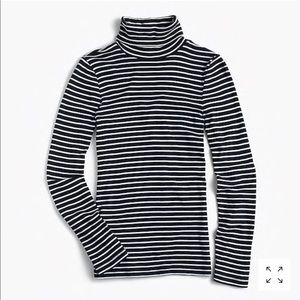 J.Crew Perfect Fit Turtleneck (Navy & Wh Striped)